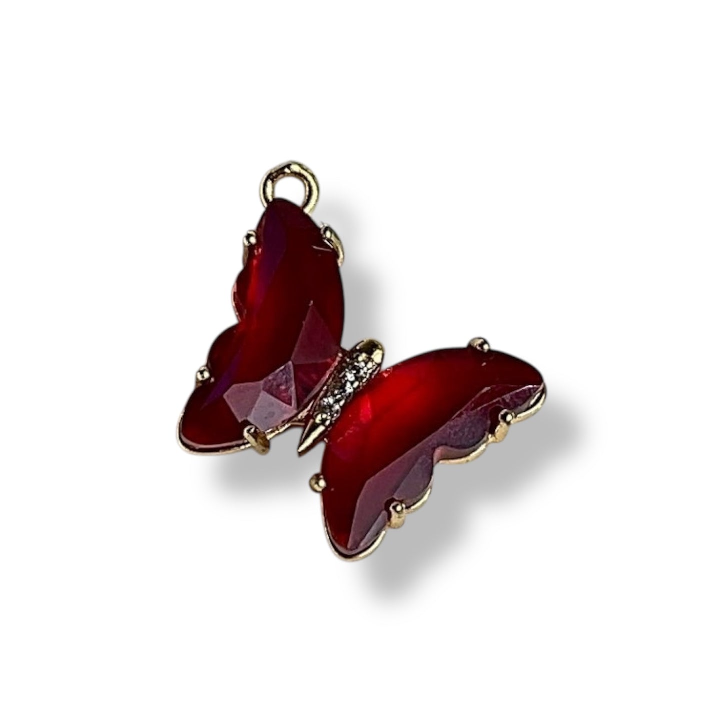 Large CZ Butterfly Charm