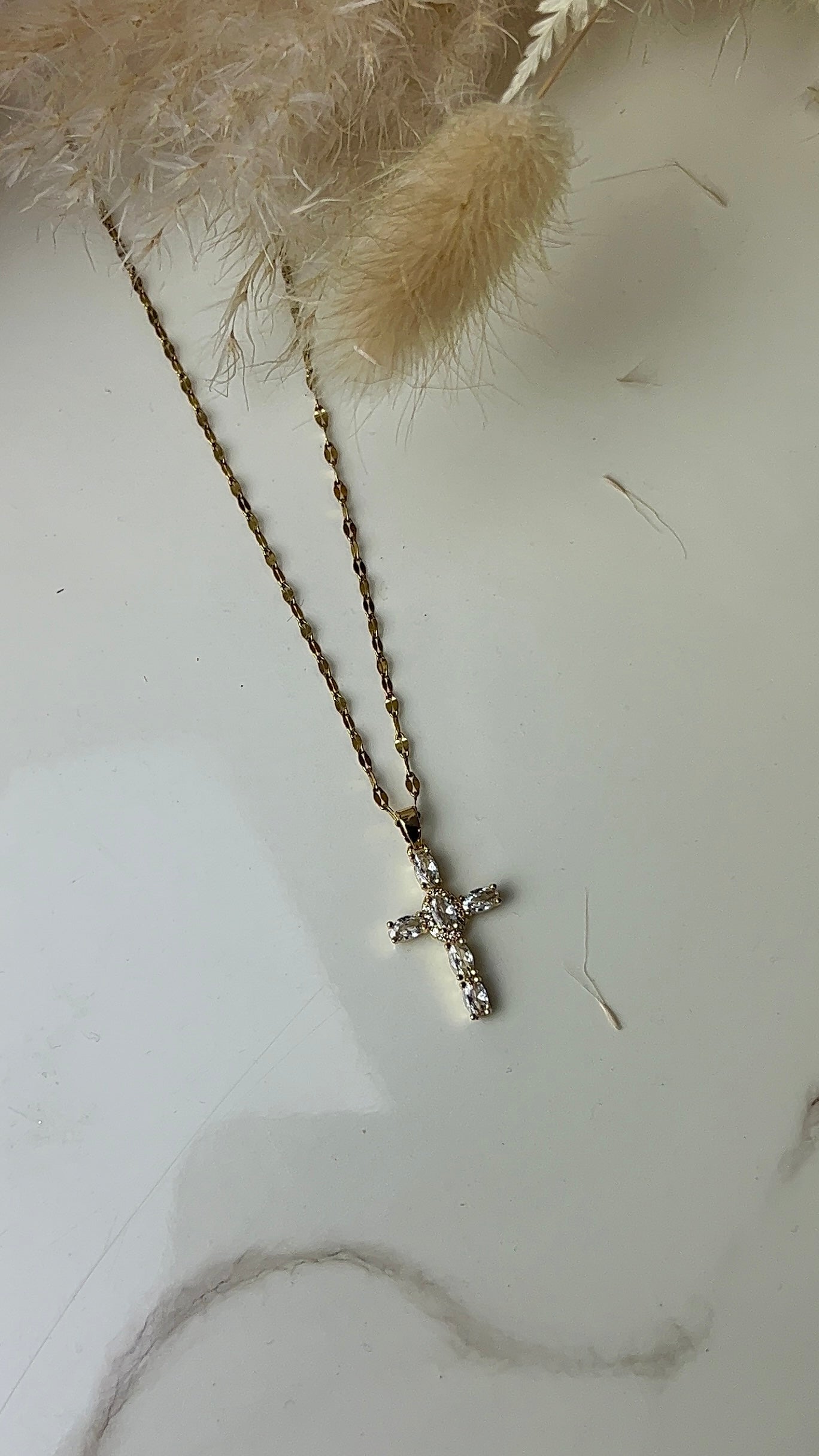 Dainty Bejeweled Cross