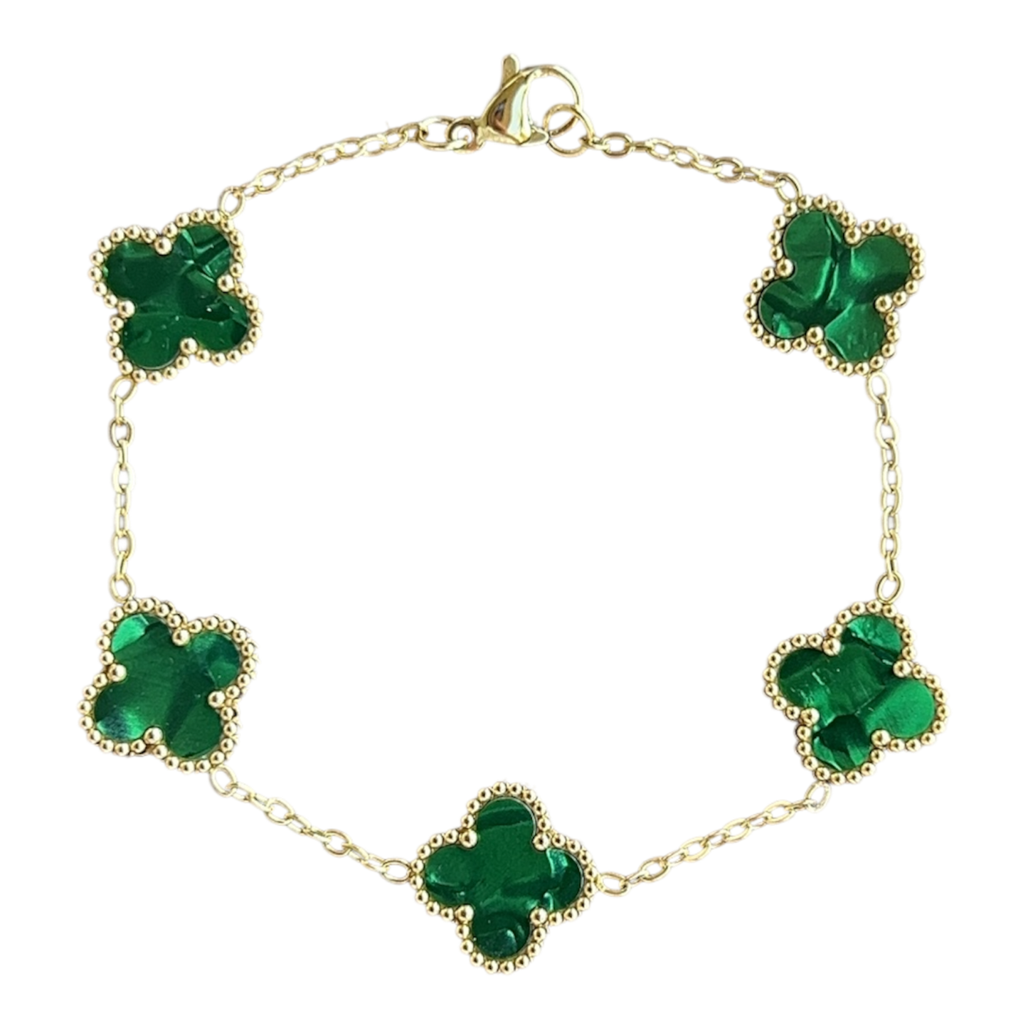 Emerald Marble Classic Van Clover Bracelet