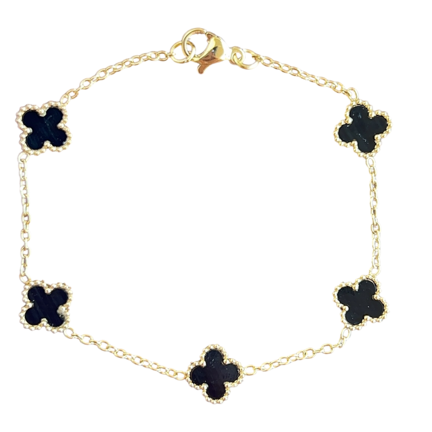 Mini Onyx Van Clover Bracelet