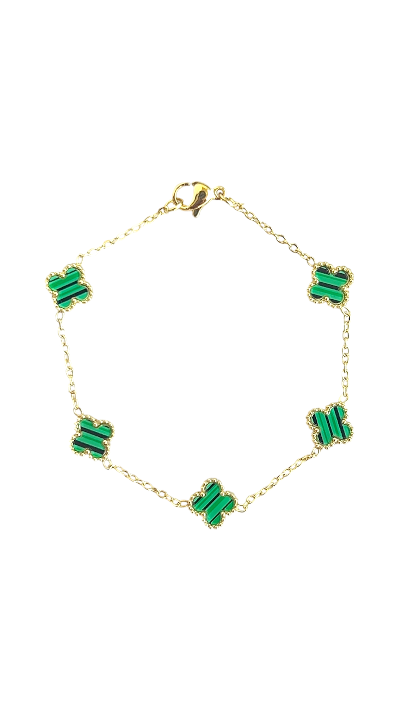 Mini Malachite Van Clover Bracelet