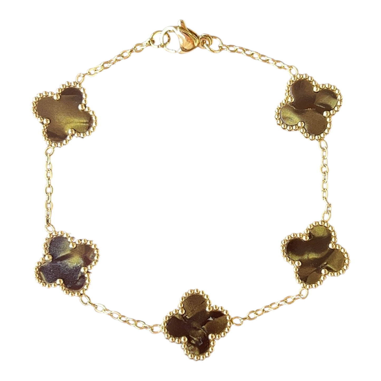 Mocha Marble Classic Van Clover Bracelet