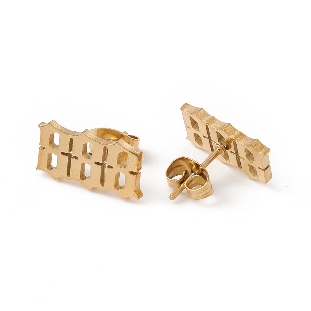 888 Angel Number Studs