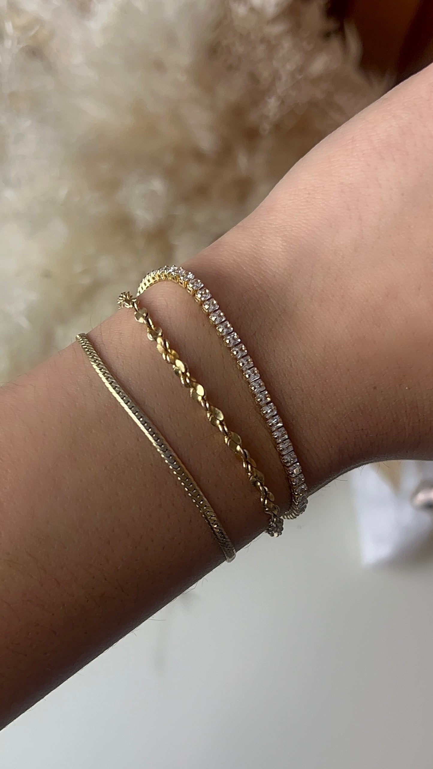 CZ Adjustable Tennis Bracelet