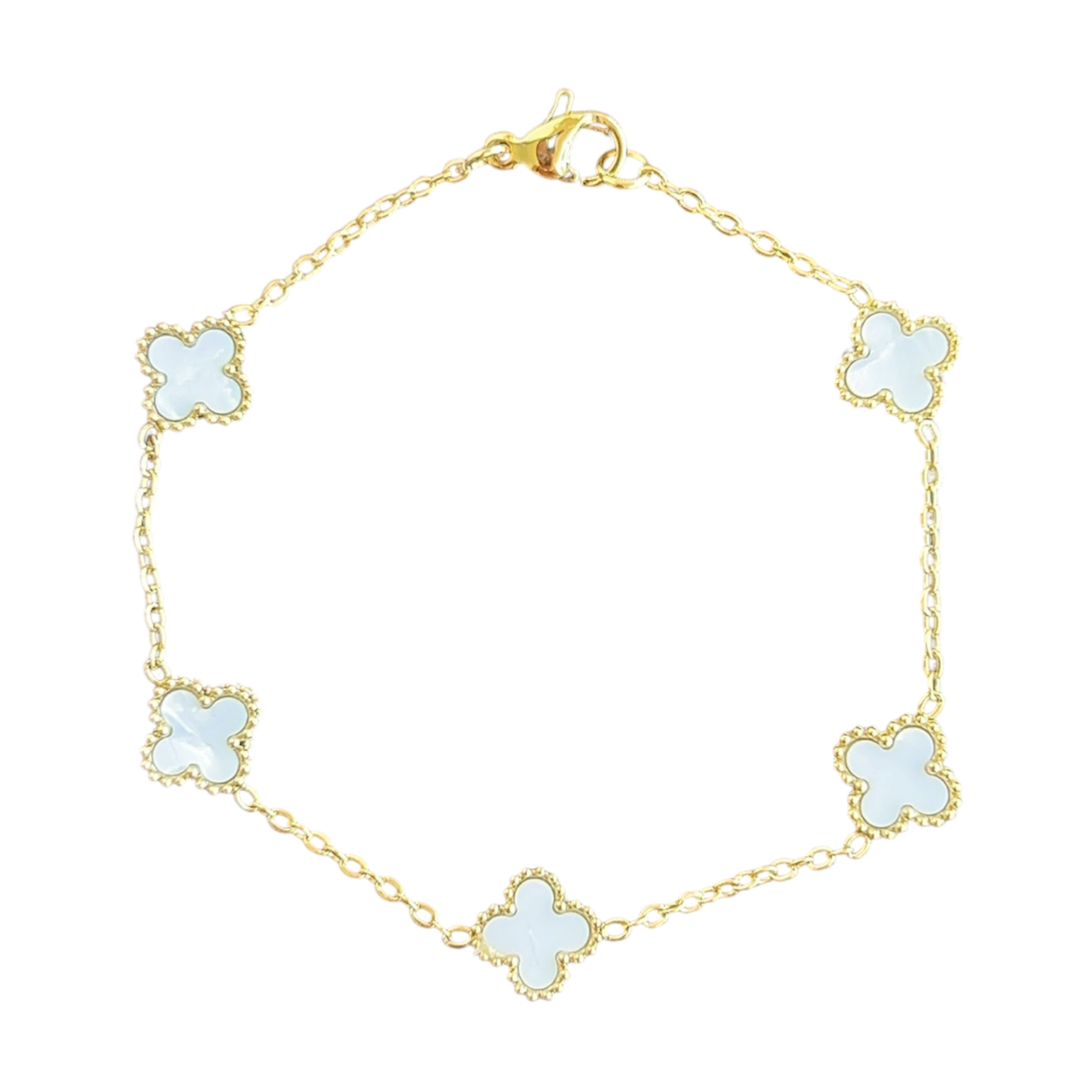 Mini Mother of Pearl Van Clover Bracelet