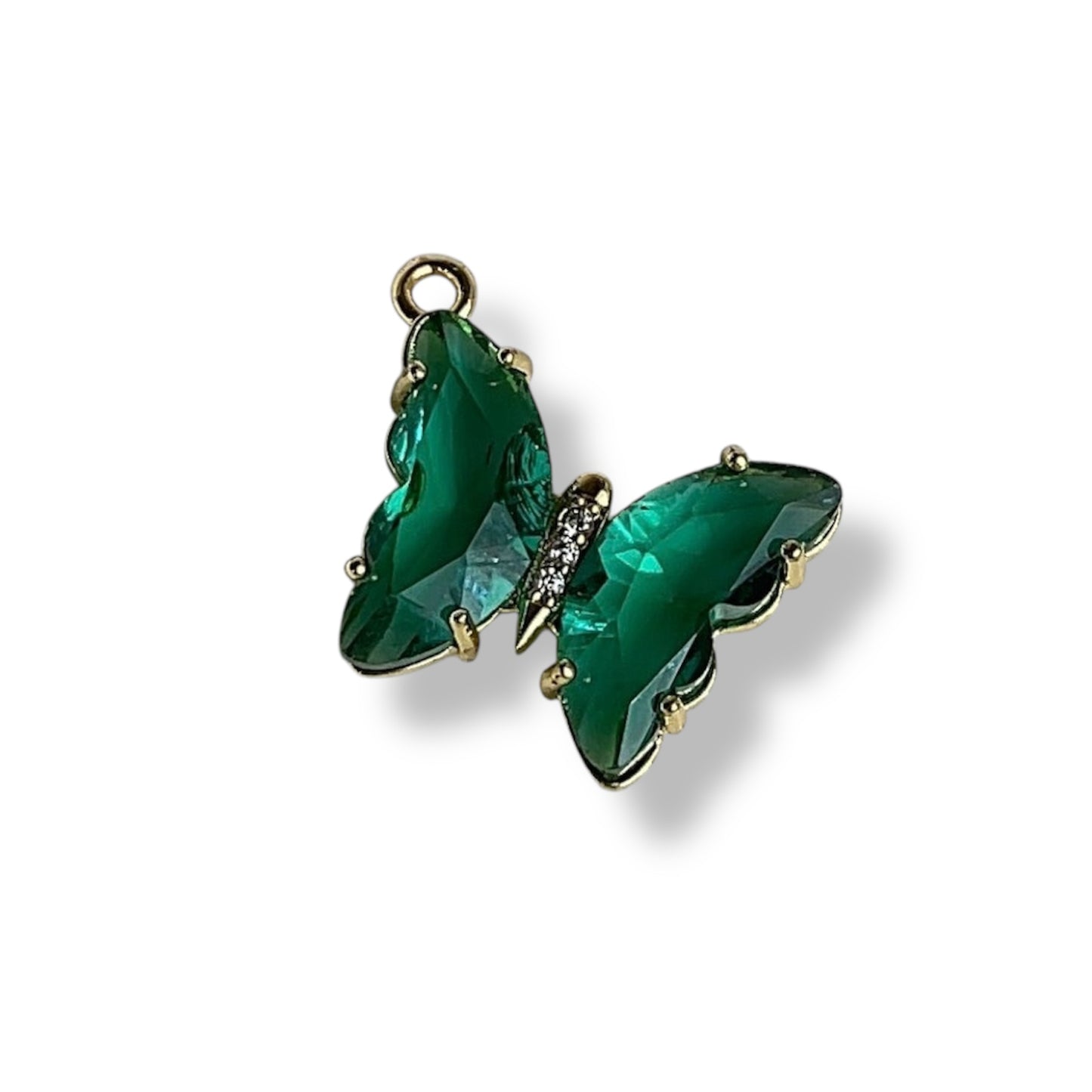 Large CZ Butterfly Charm