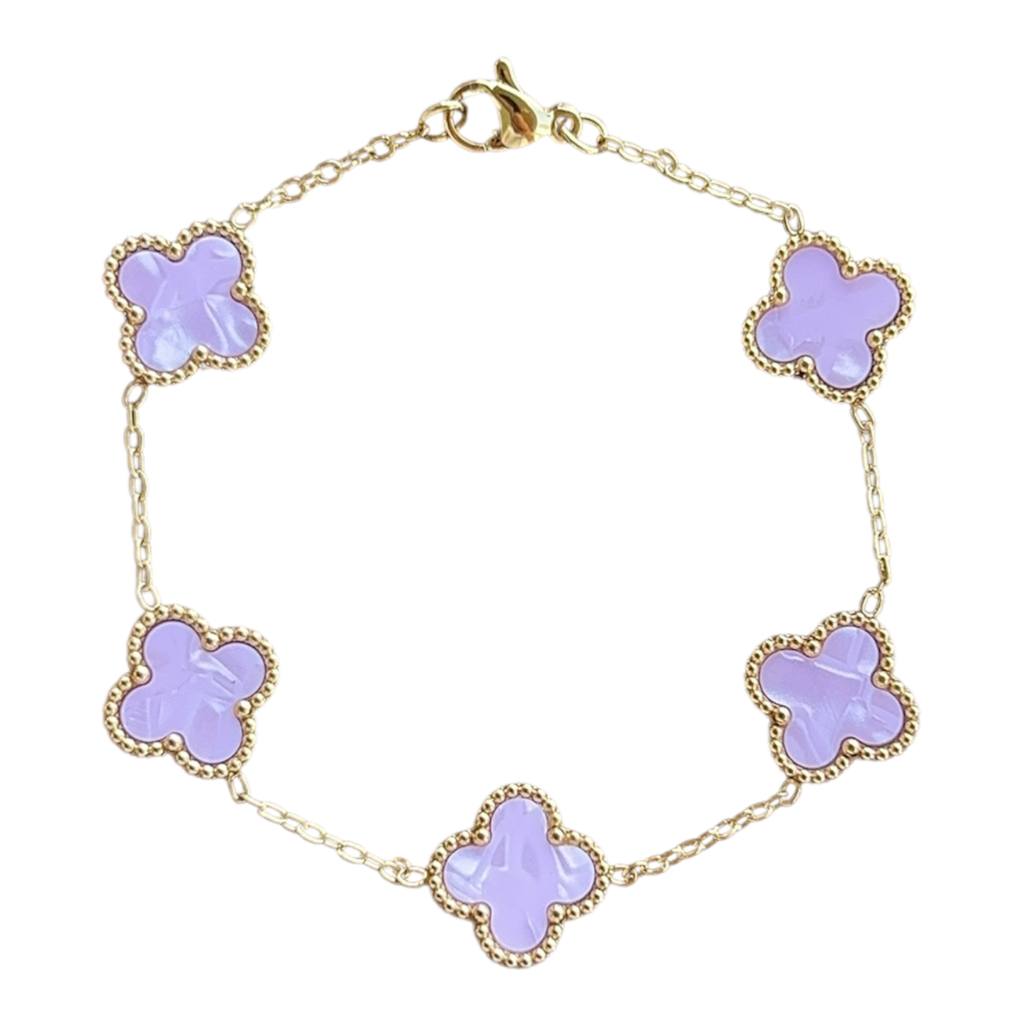 Pink Opal Classic Van Clover Bracelet