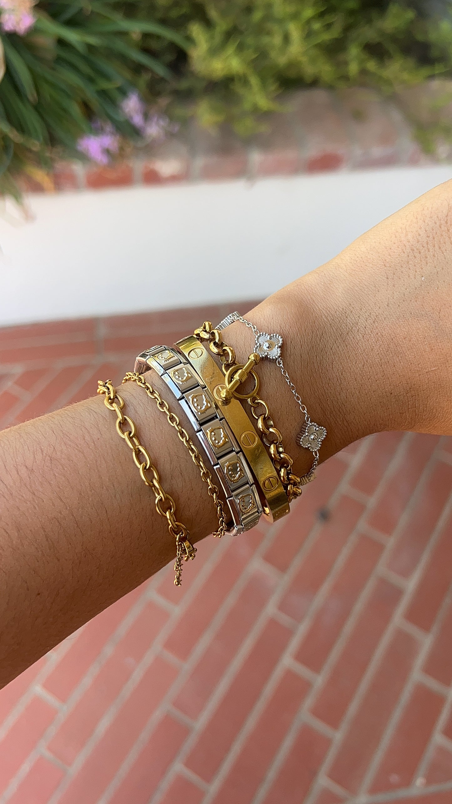 Mini Silver Van Clover Bracelet