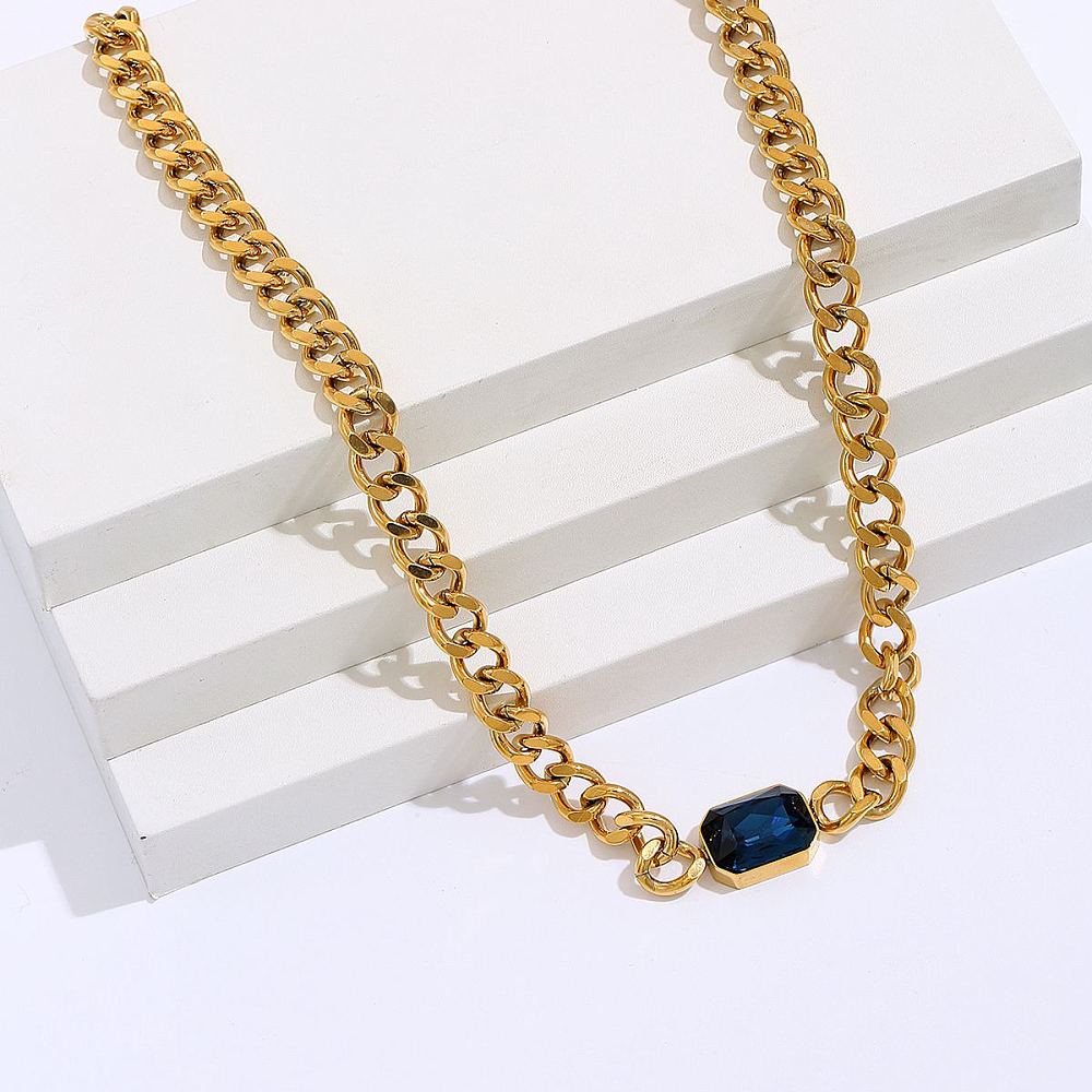 Dynasty CZ Curb Necklace