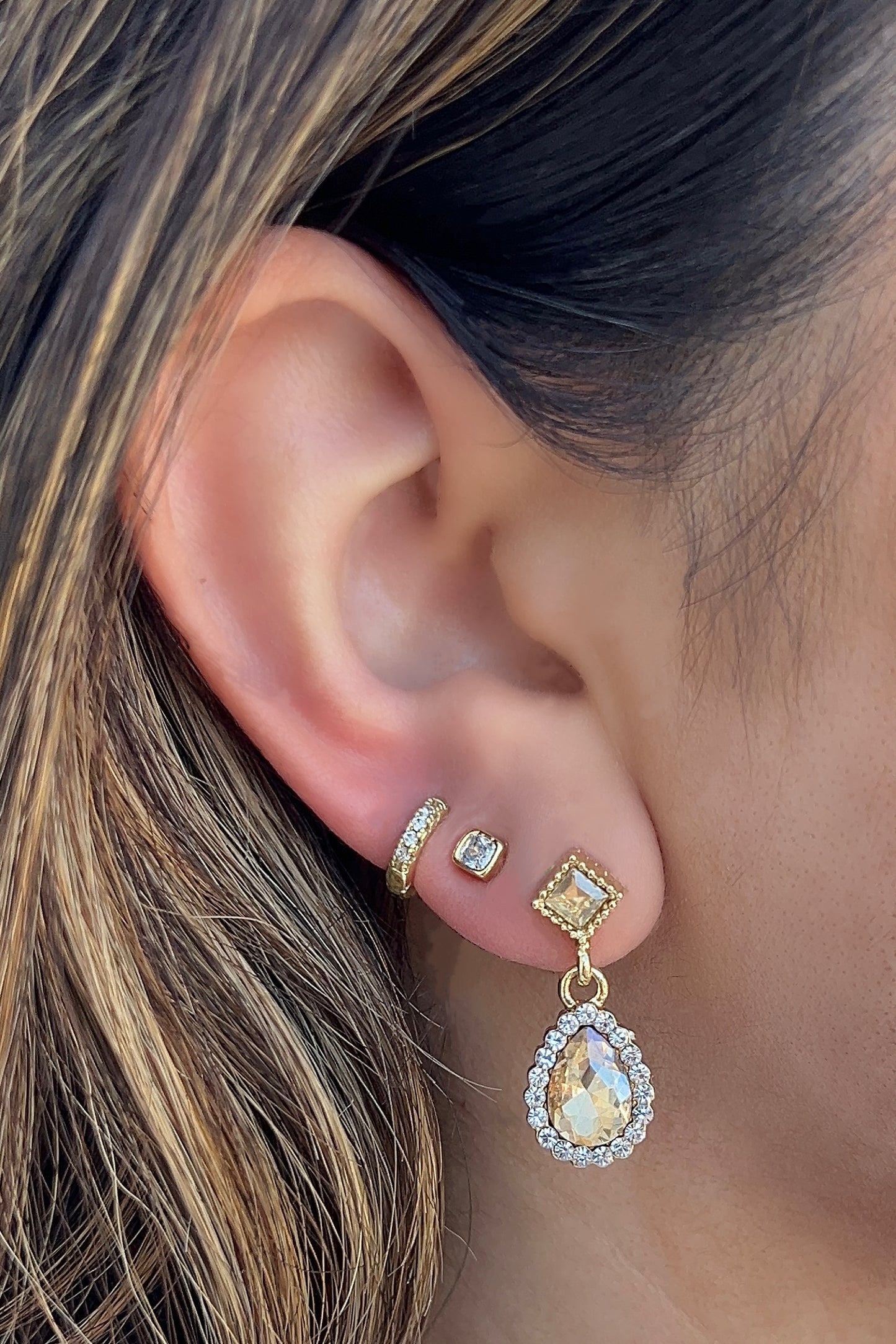 Natasha CZ Drop Studs