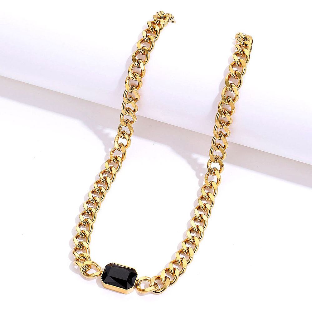 Dynasty CZ Curb Necklace