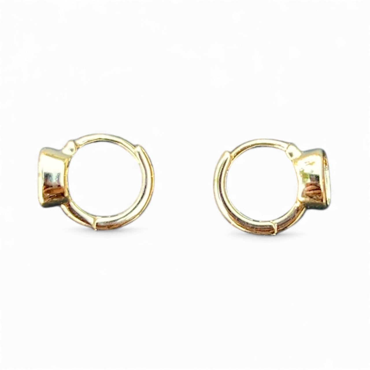 Uptown Mini Bezel Huggies