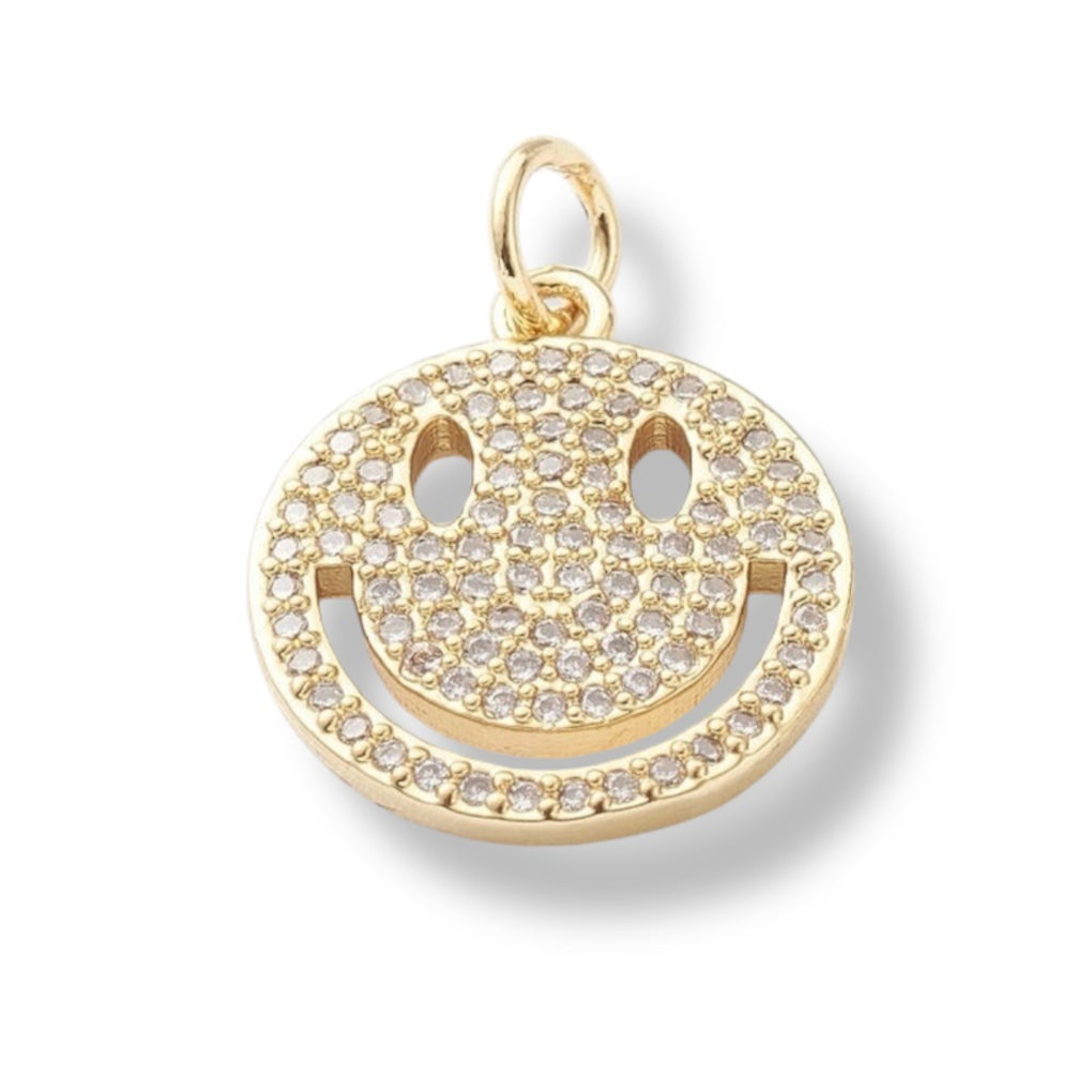 CZ Smiley Face Charm