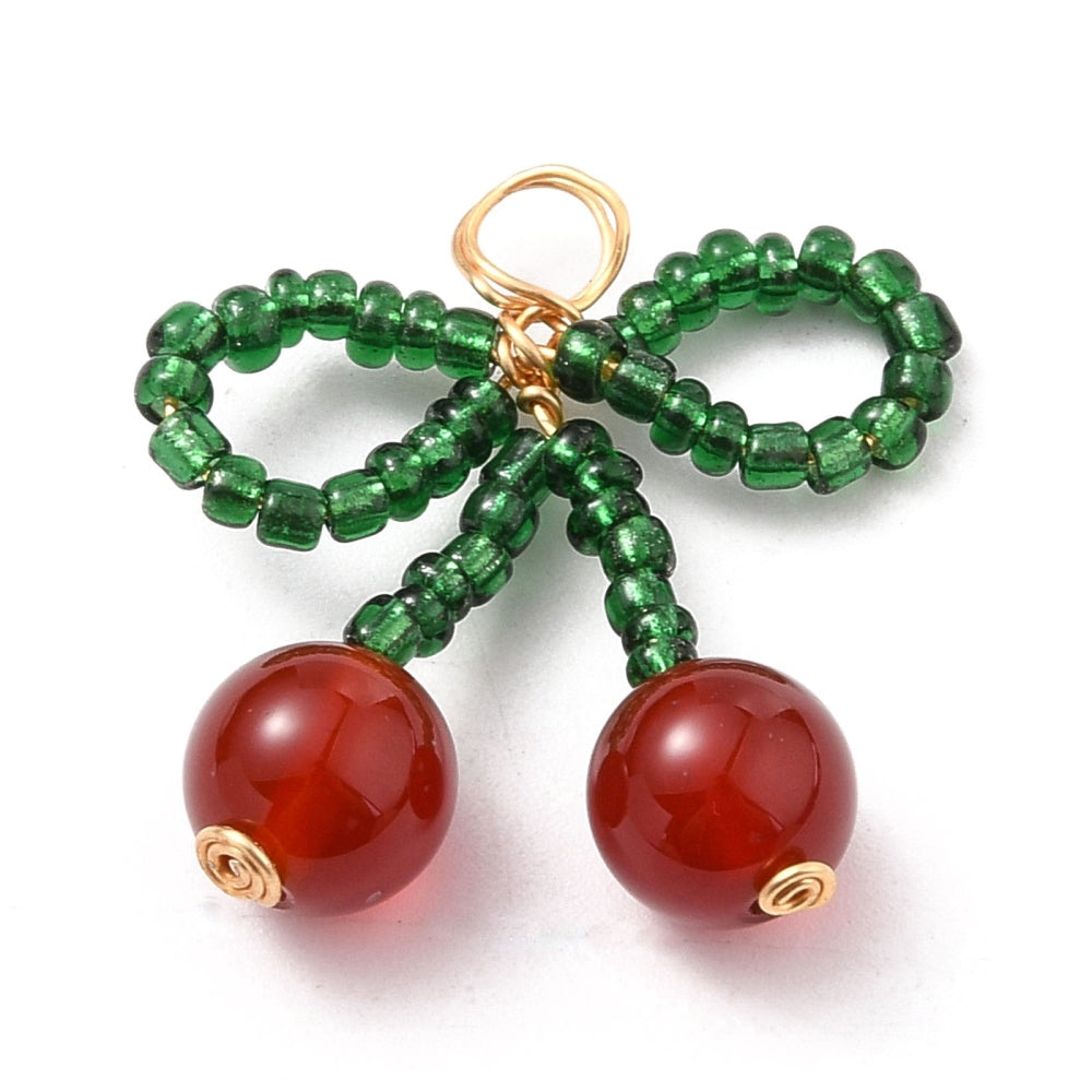Carnelian Cherry Charm