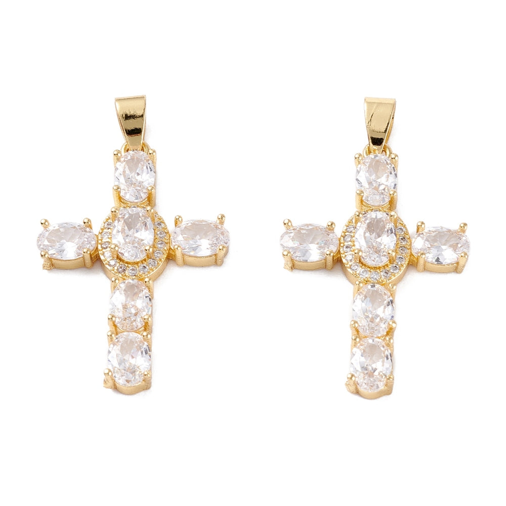 Bejeweled CZ Cross Charm