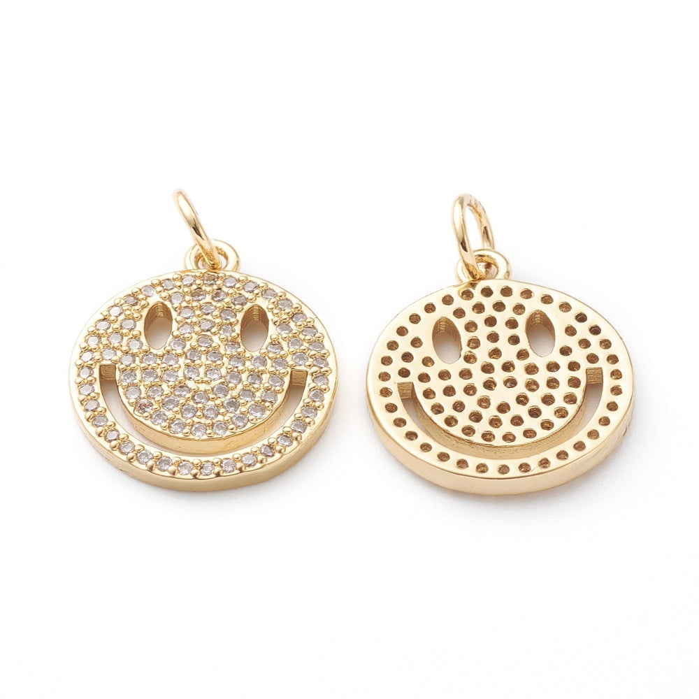 CZ Smiley Face Charm