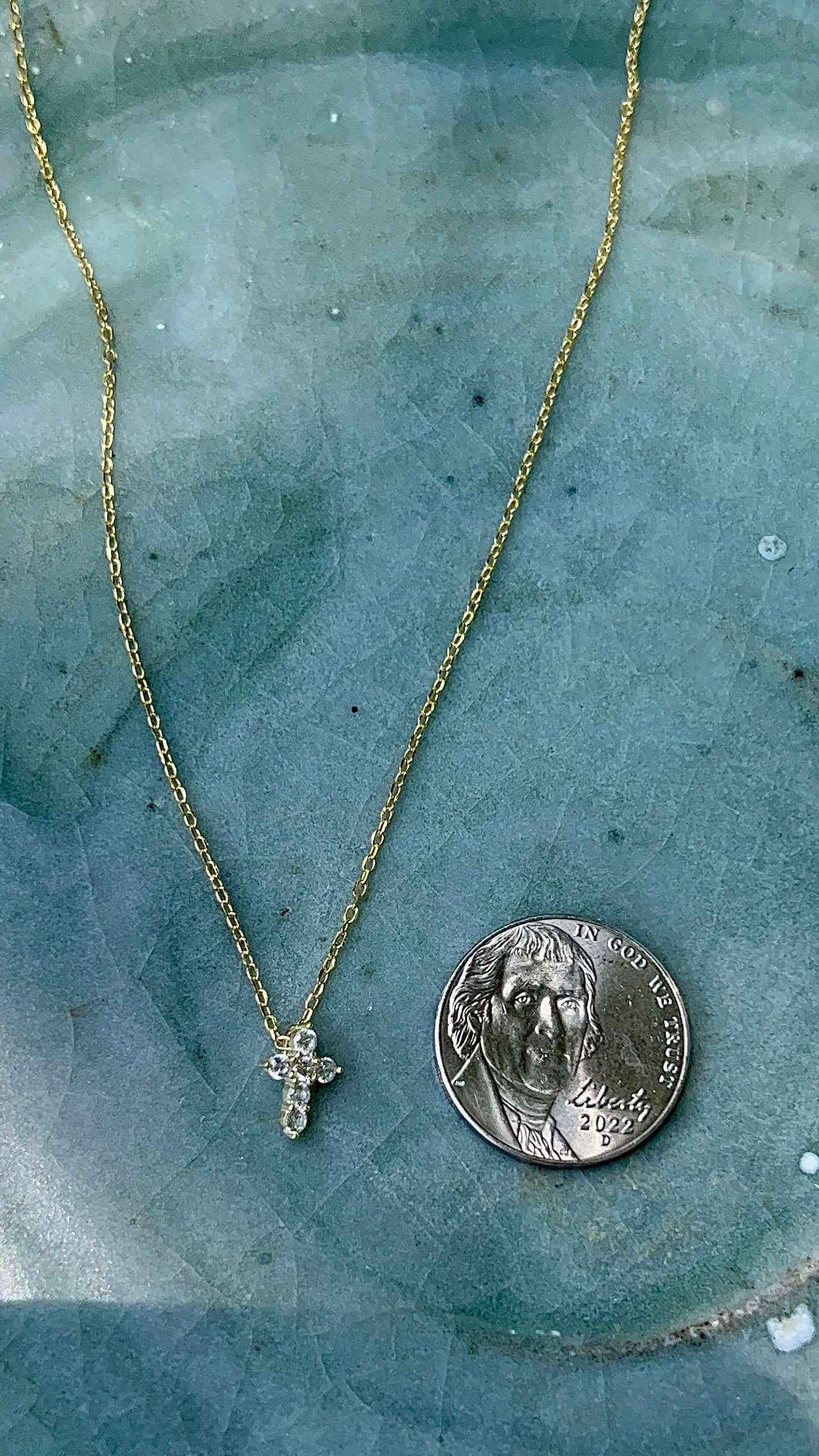 Pavé Sterling Silver Cross Necklace