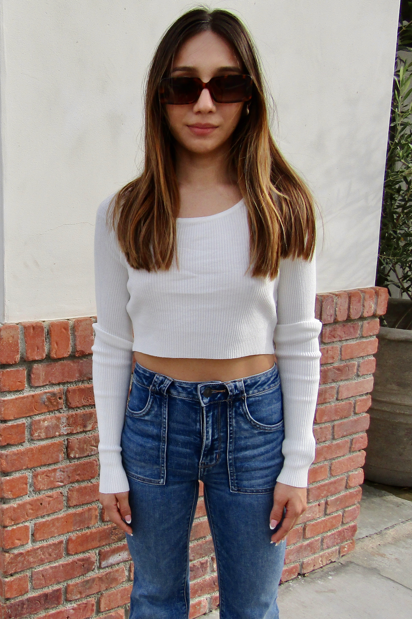 Blizzard Open Back Cropped Sweater