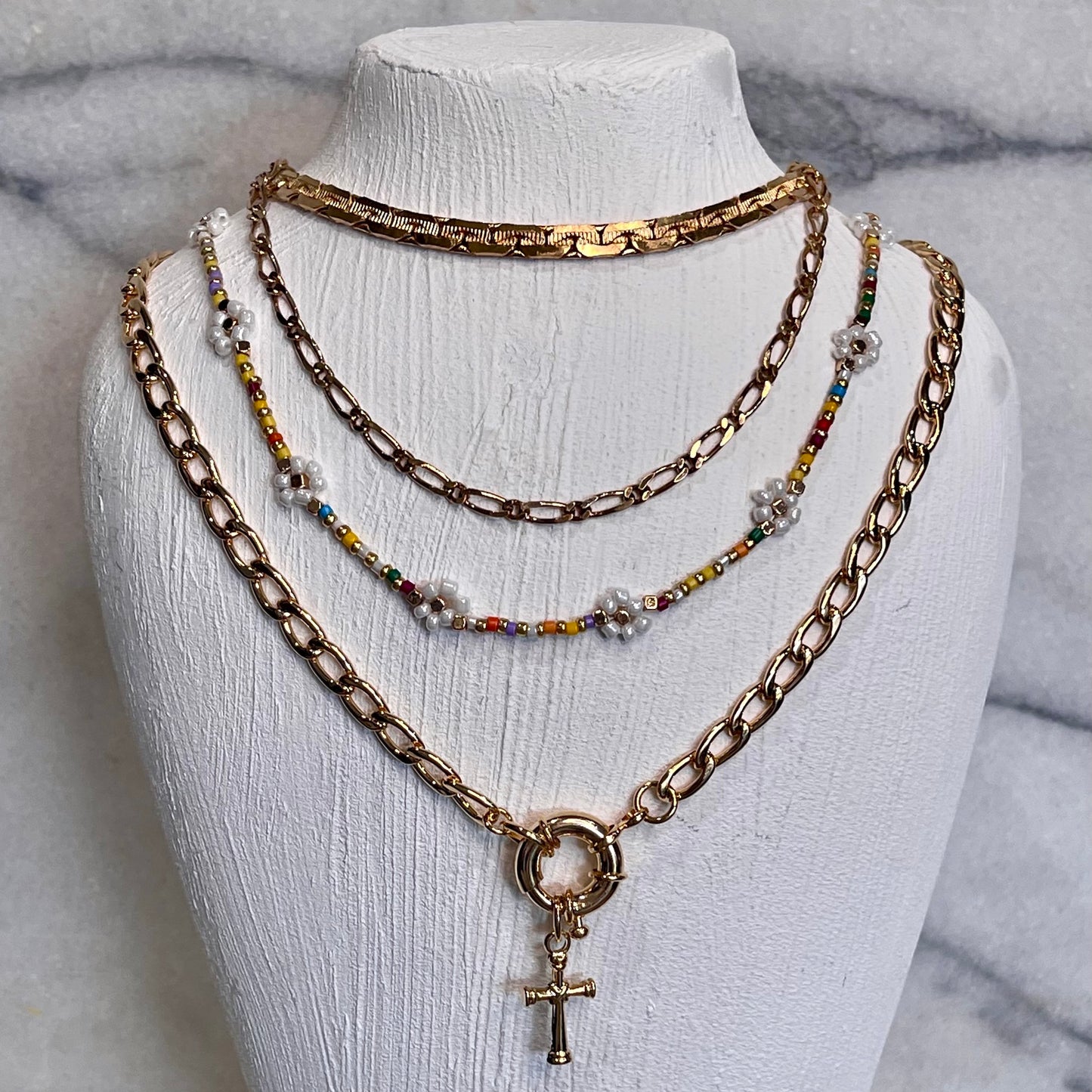 Ditzy Daisy Beaded Necklace