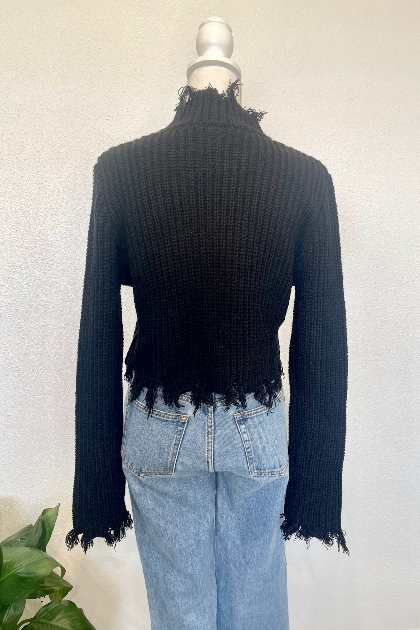 Sweater Weather Frayed Turtleneck Sweater