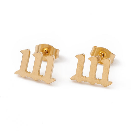 111 Angel Number Studs