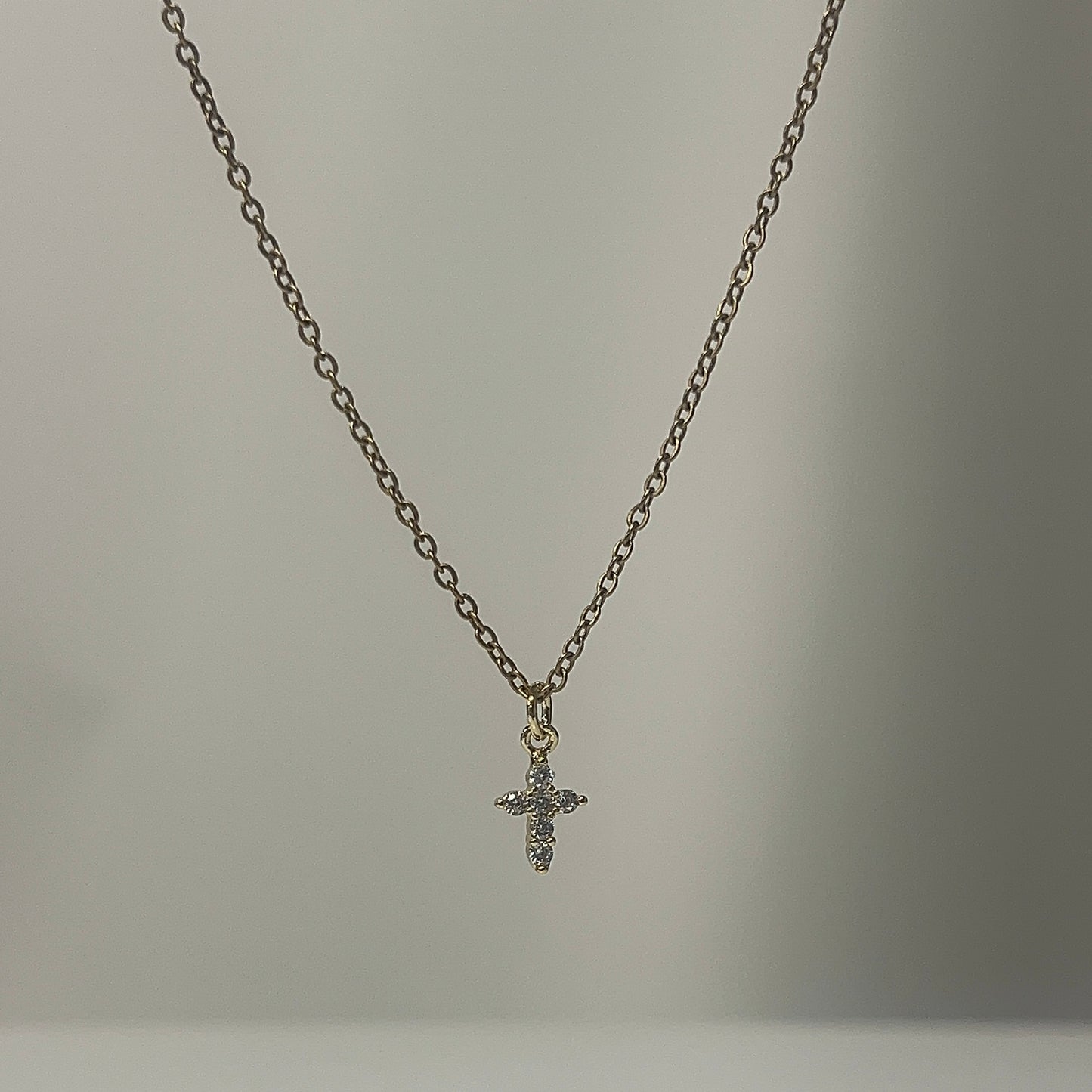 Charlotte Micro Cross Necklace
