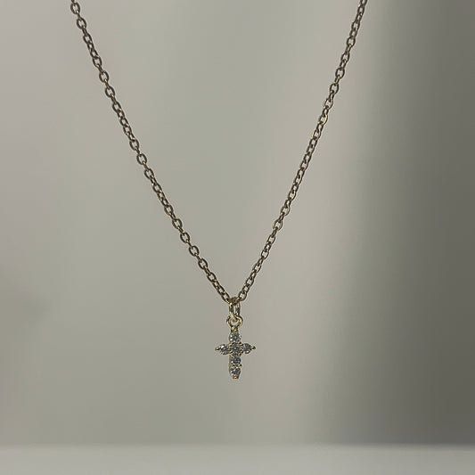 Charlotte Micro Cross Necklace
