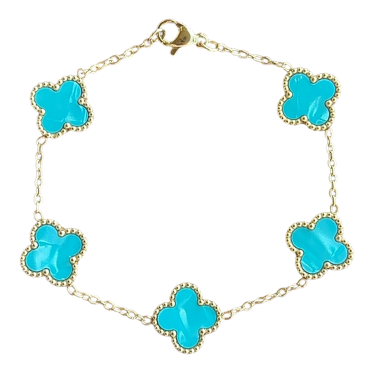 Turquoise Classic Van Clover Bracelet