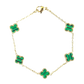 Mini Malachite Van Clover Bracelet