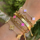 Mini pink Porcelain Van Clover Bracelet