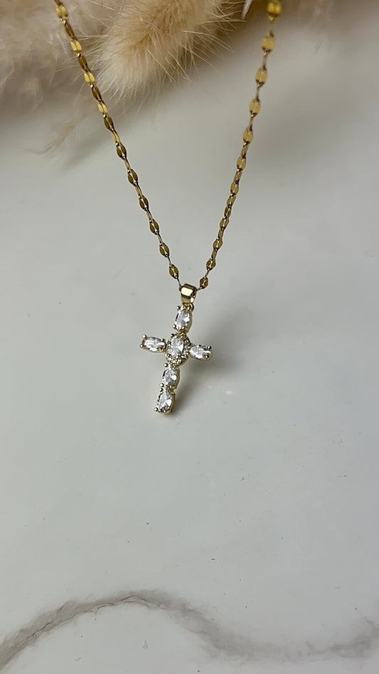 Dainty Bejeweled Cross