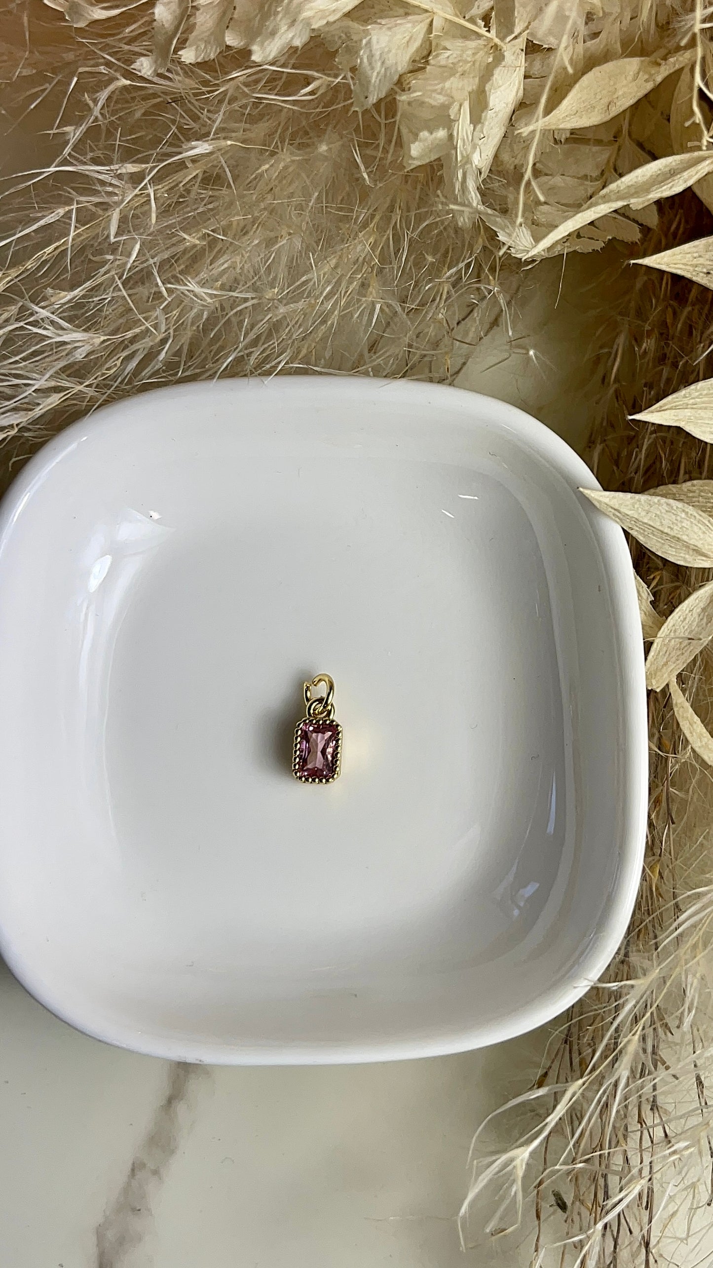 Birthstone CZ Charm