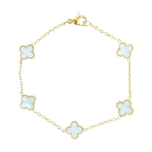 Mini Mother of Pearl Van Clover Bracelet
