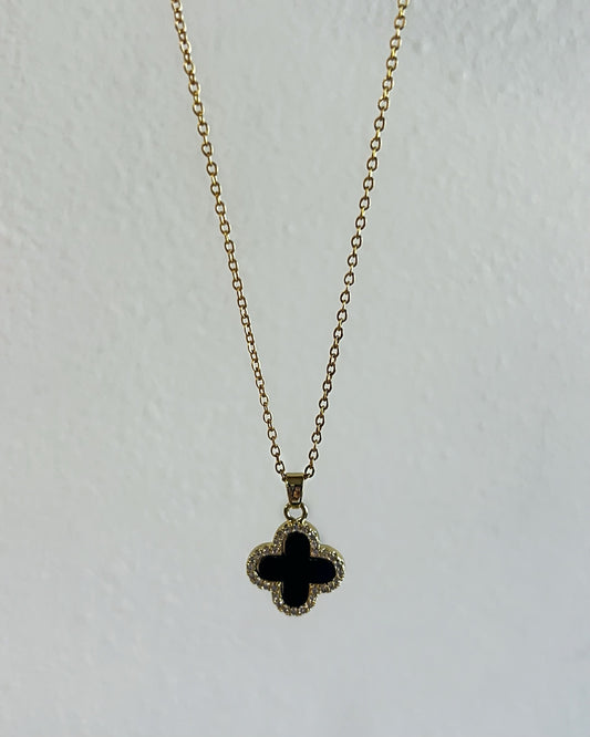 CZ Van Clover Motif Pendant