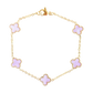 Mini Pink Opal Van Clover Bracelet