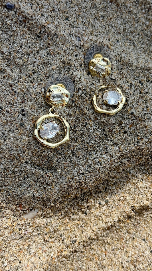 Sandstone CZ Earrings