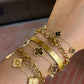 Mocha Marble Classic Van Clover Bracelet