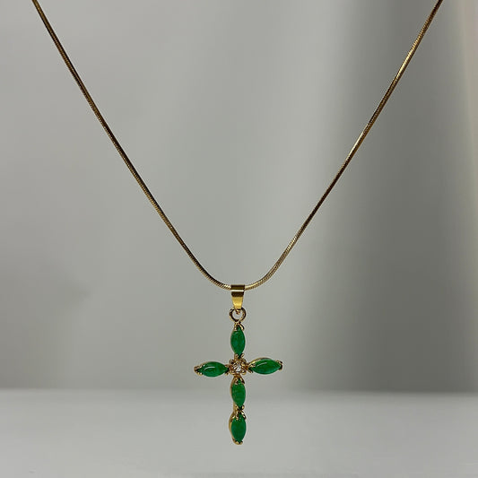 Jade Cross Necklace
