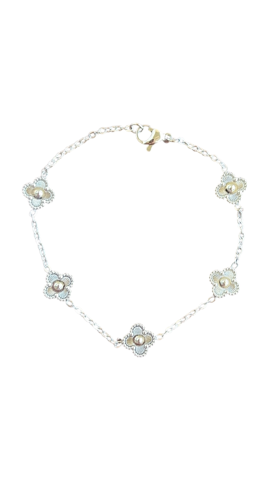 Mini Silver Van Clover Bracelet