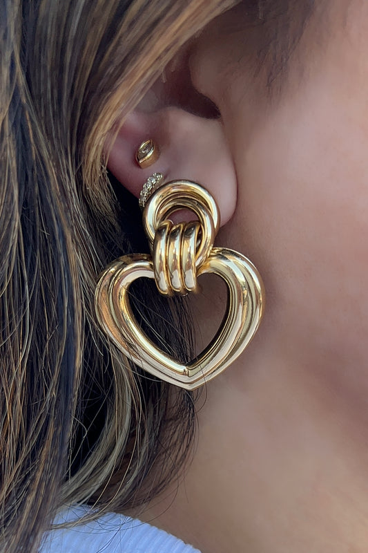 Couture Knotted Heart Earrings