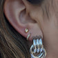 Silver Met Earrings