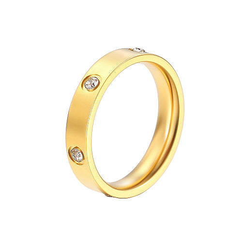 Gold CZ Love Ring