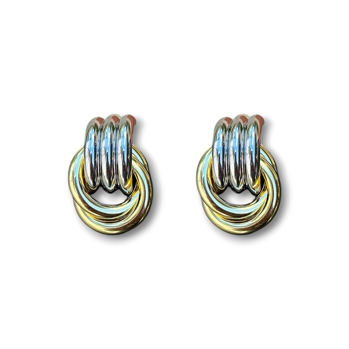 Two Tone Met Earrings