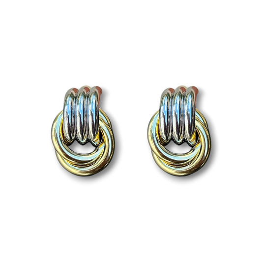 Two Tone Met Earrings