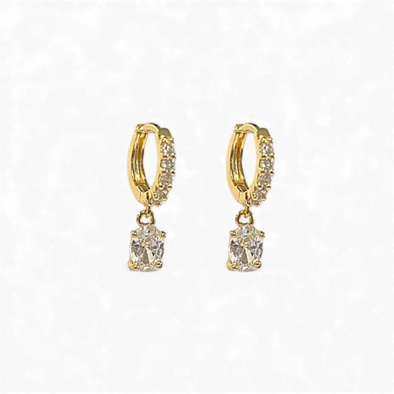 Boy Tears Pavé Huggies