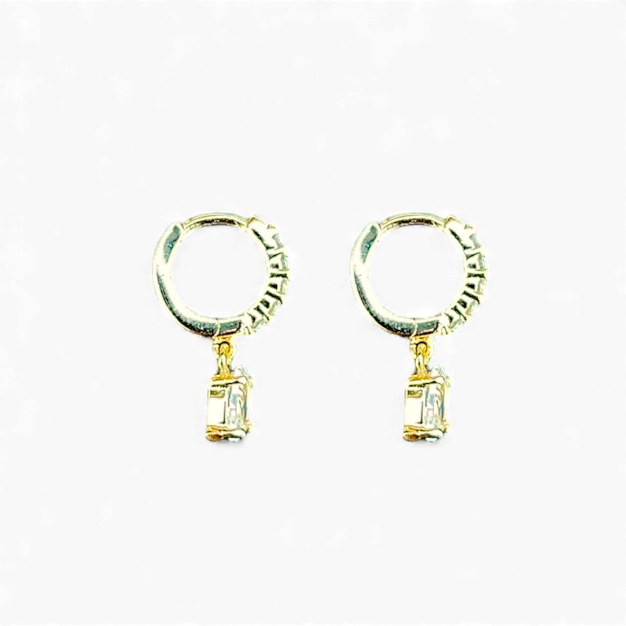 Boy Tears Pavé Huggies