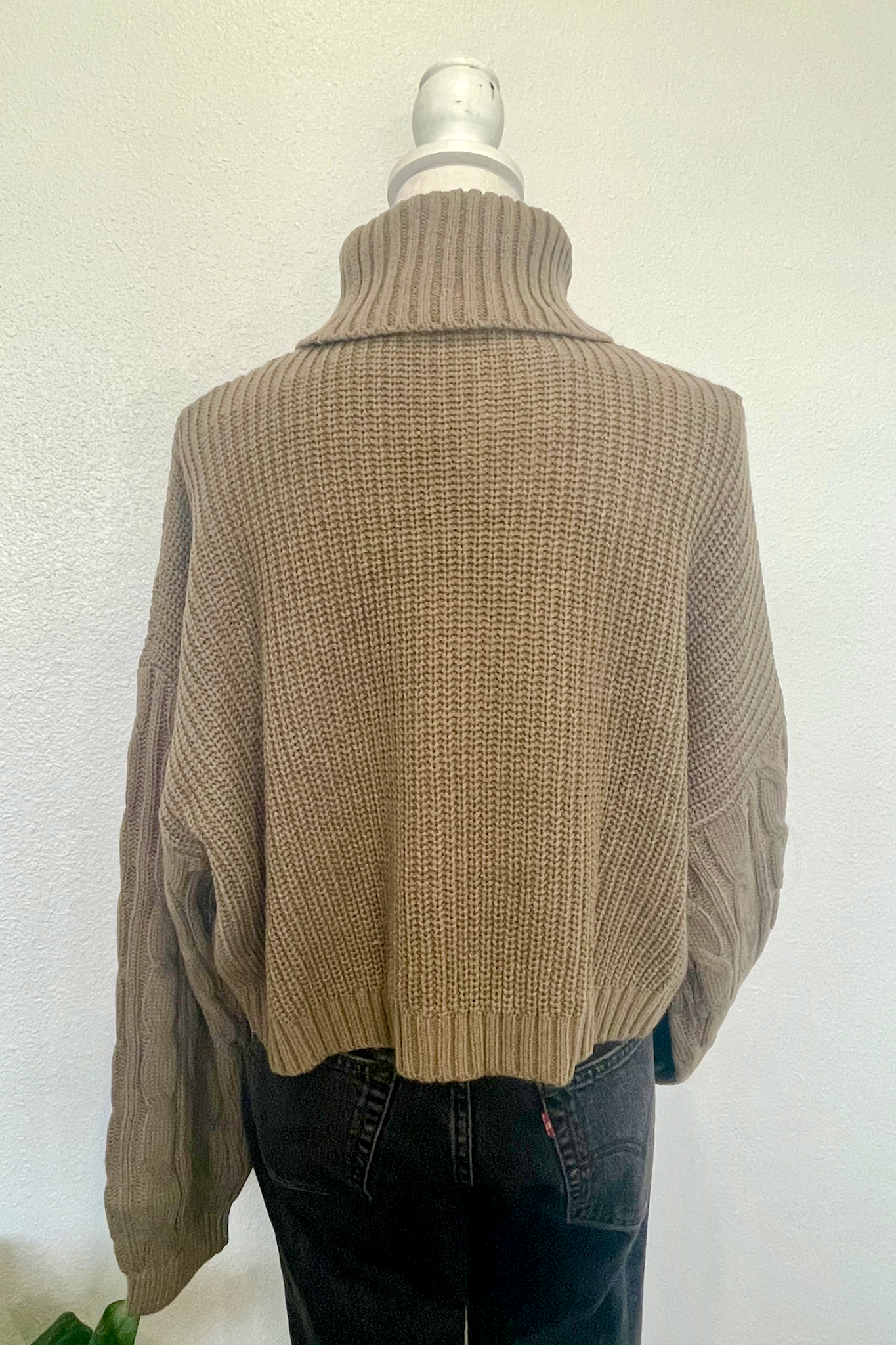 Bundled Up Cropped Turtleneck Sweater