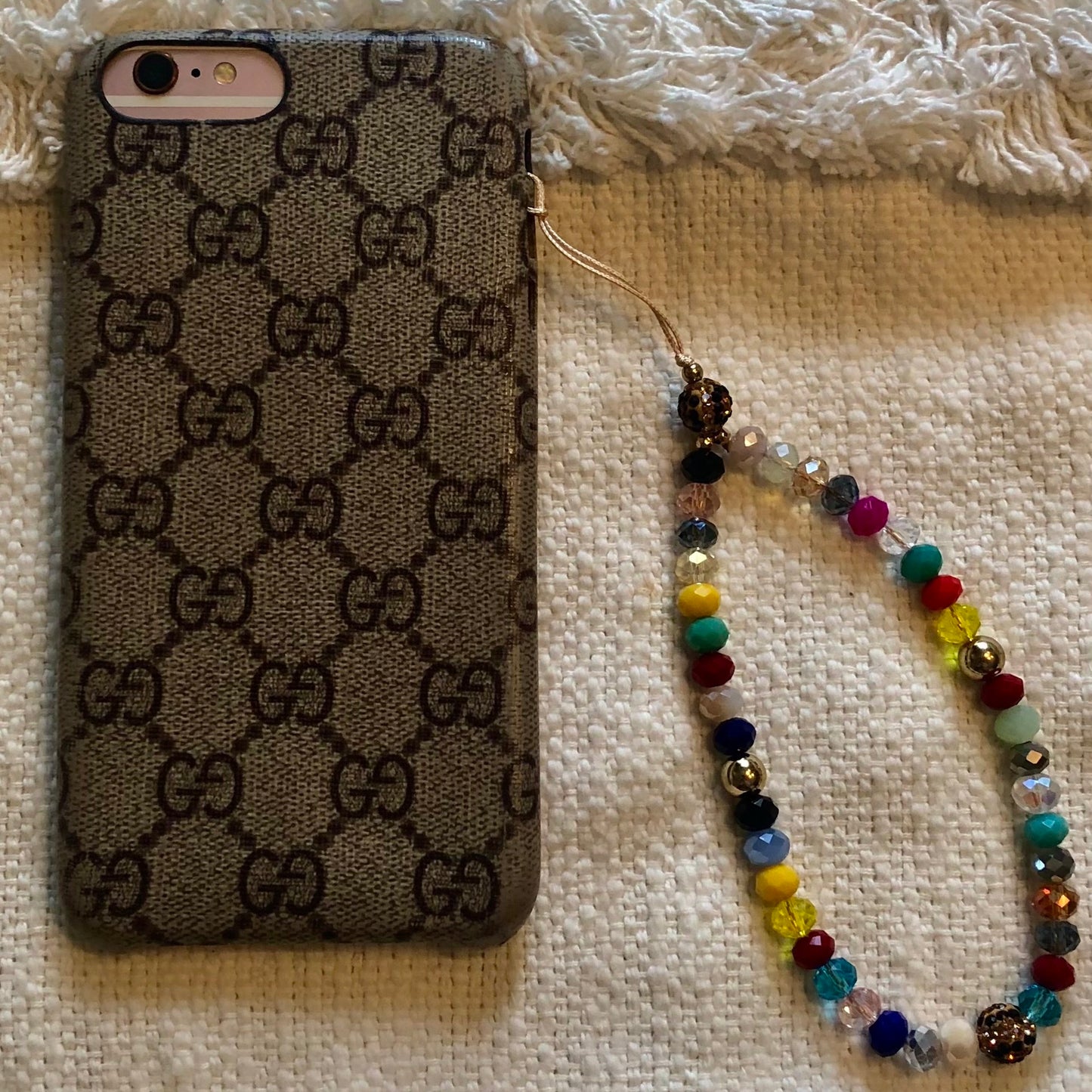 Crystal Beaded Phone Charm