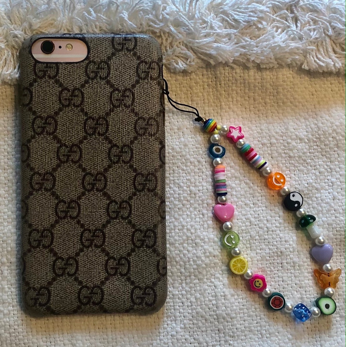 Neon Good Vibes Phone Charm