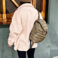 Half & Half Sherpa Shacket